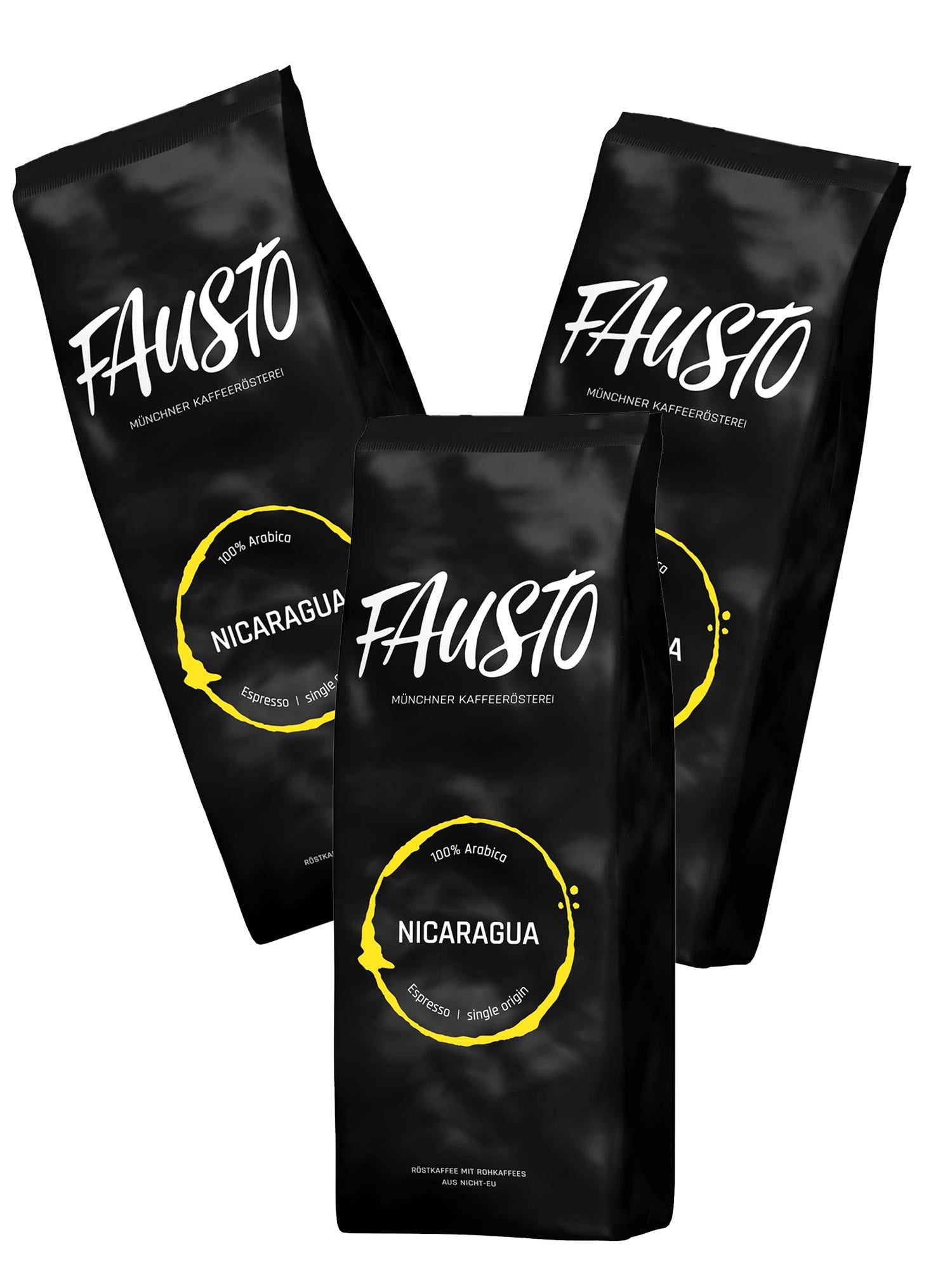 Caffé Fausto Espresso Nicaragua Bohne Vorteilspaket 3kg