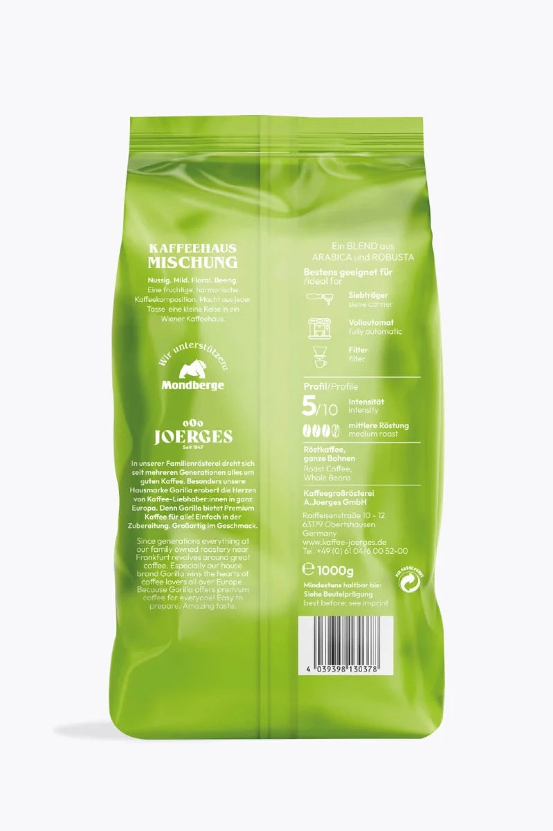 Gorilla Kaffeehaus Mischung Bohne 1kg